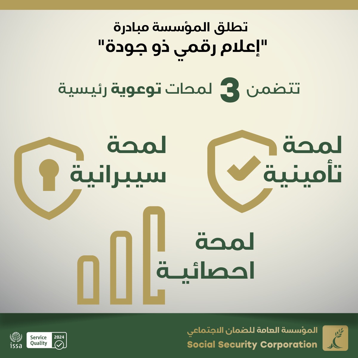 مؤسسة الضمان تطلق مبادرة "إعلام رقمي ذو جودة" لتوعية جمهورها