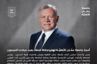 أسرة جامعة عمّان الأهلية تهنئ جلالة الملك بعيد ميلاده الميمون