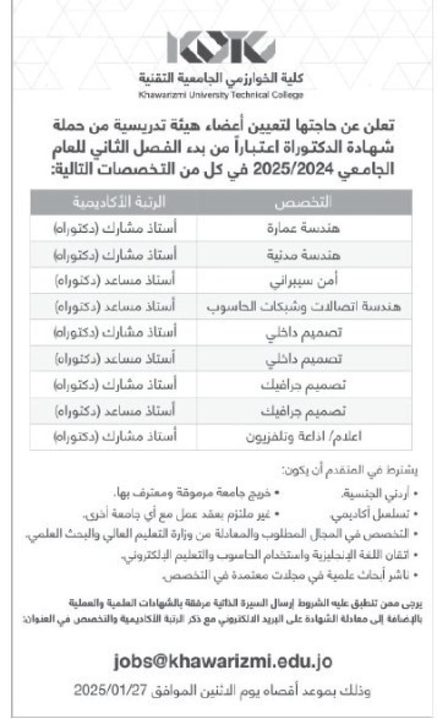 إعلانات جديدة للوظائف في القطاعين الحكومي والخاص( التفاصيل )