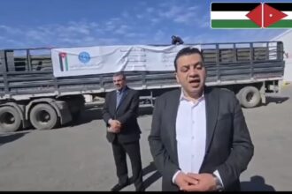 بالفيديو نائب الإتحاد الوطني الاردني رئيس لجنة فلسطين النيابية م سليمان السعود يسيير قافلة مساعدات بقيمة مليوني دينار لدعم أهالي غزة