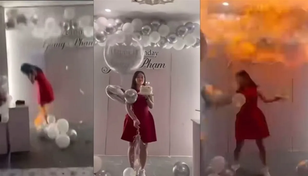 مأساة في عيد ميلاد مؤثرة فيتنامية ..انفجار مفاجئ يغير حياتها ( فيديو)