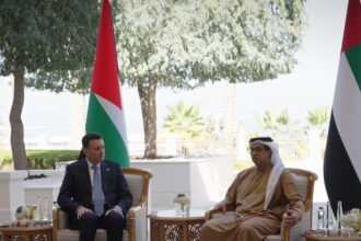 الشيخ منصور بن زايد يستقبل رئيس مجلس النواب أحمد الصفدي