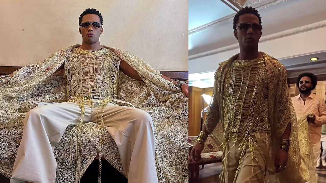محمد رمضان يتألق في الهند برداء ذهبي