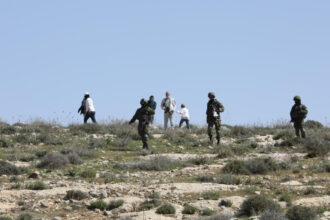 مستوطنون يجرفون أراضي فلسطينيين جنوب نابلس