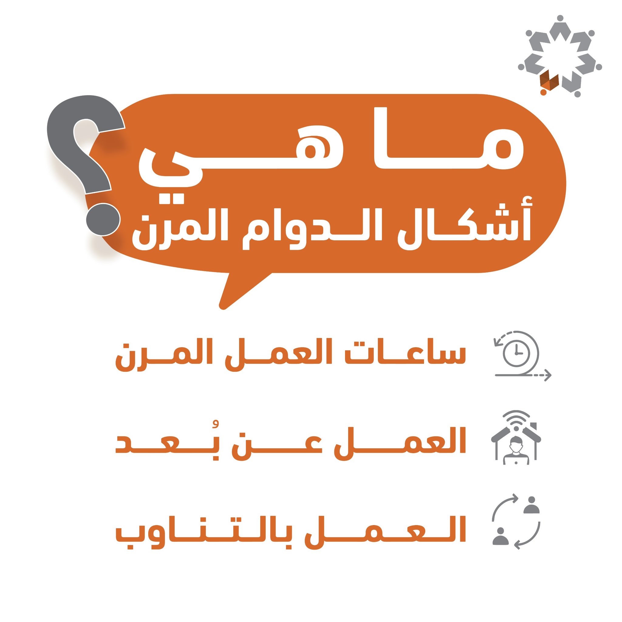 توضيح حكومي حول تعليمات الدوام الرسمي والمرن (انفوغراف)
