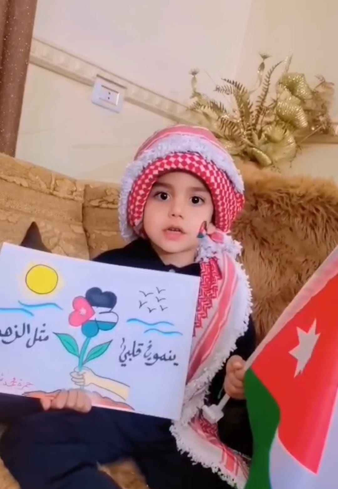 بالفيديو.. النشمي حمزه محمد الشرادقه يحتفل بعيد العلم