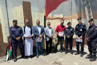 جدارية للعلم الأردني بشارع الاردن