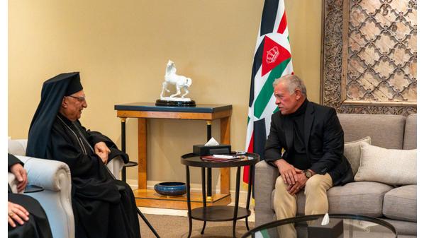 الملك يستقبل بطريرك أنطاكية وسائر المشرق للروم الملكيين الكاثوليك