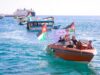 مسيرة قوارب بحرية في محافظة العقبة احتفاء بعيد الاستقلال الـ79