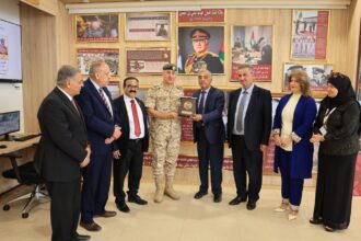 المرصد الوطني الأردني لحقوق الإنسان يزور مديرية الإعلام العسكري