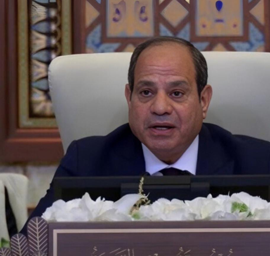 عاجل || السيسي: لا سلام دون دولة فلسطينية مستقلة ونرفض التهجير القسري من غزة