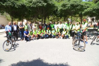 جامعة البترا تنظم مسيرة الدراجات الهوائية بجامعة احتفالاً بعيد الاستقلال التاسع والسبعين