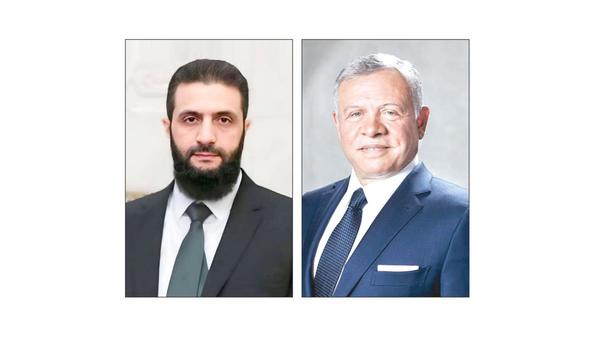 الملك: توسيع التعاون مع سوريا والاستفادة من الفرص المتاحة