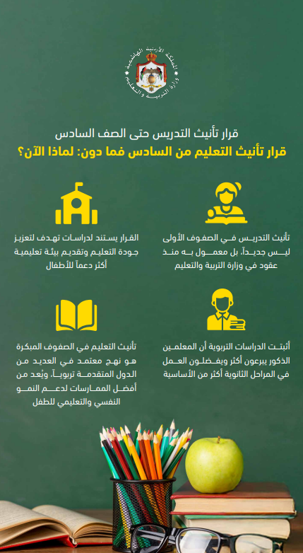 توضيح مستعجل بشأن قرار تأنيث كوادر مدارس الذكور