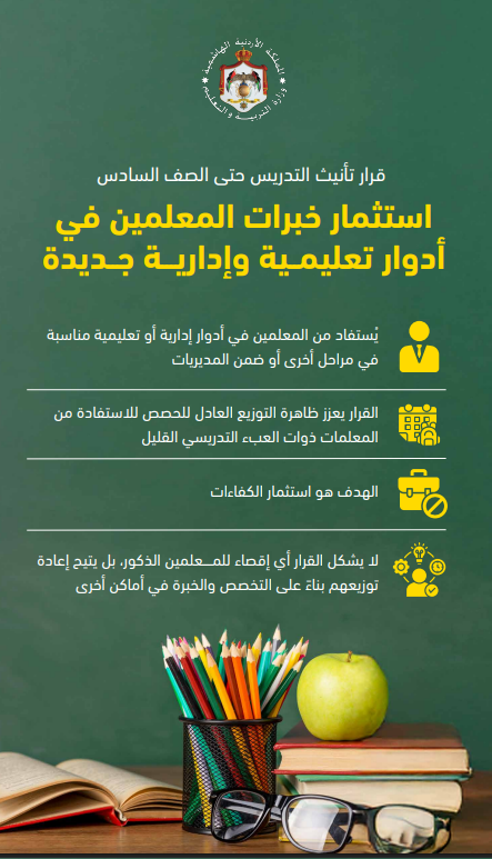 توضيح مستعجل بشأن قرار تأنيث كوادر مدارس الذكور