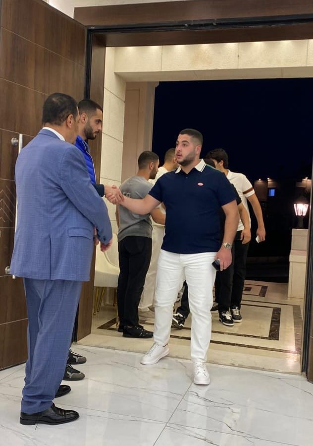 مروان الركيبات يستقبل المهنئين بقدوم حفيده شهم في ديوانه بمنطقة دابوق بعمان...