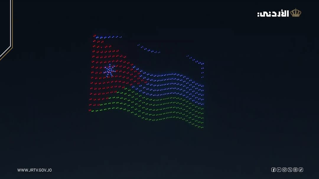 عروض درون مبهرة في سماء العاصمة احتفالاً بفوز "النشامى" على عُمان