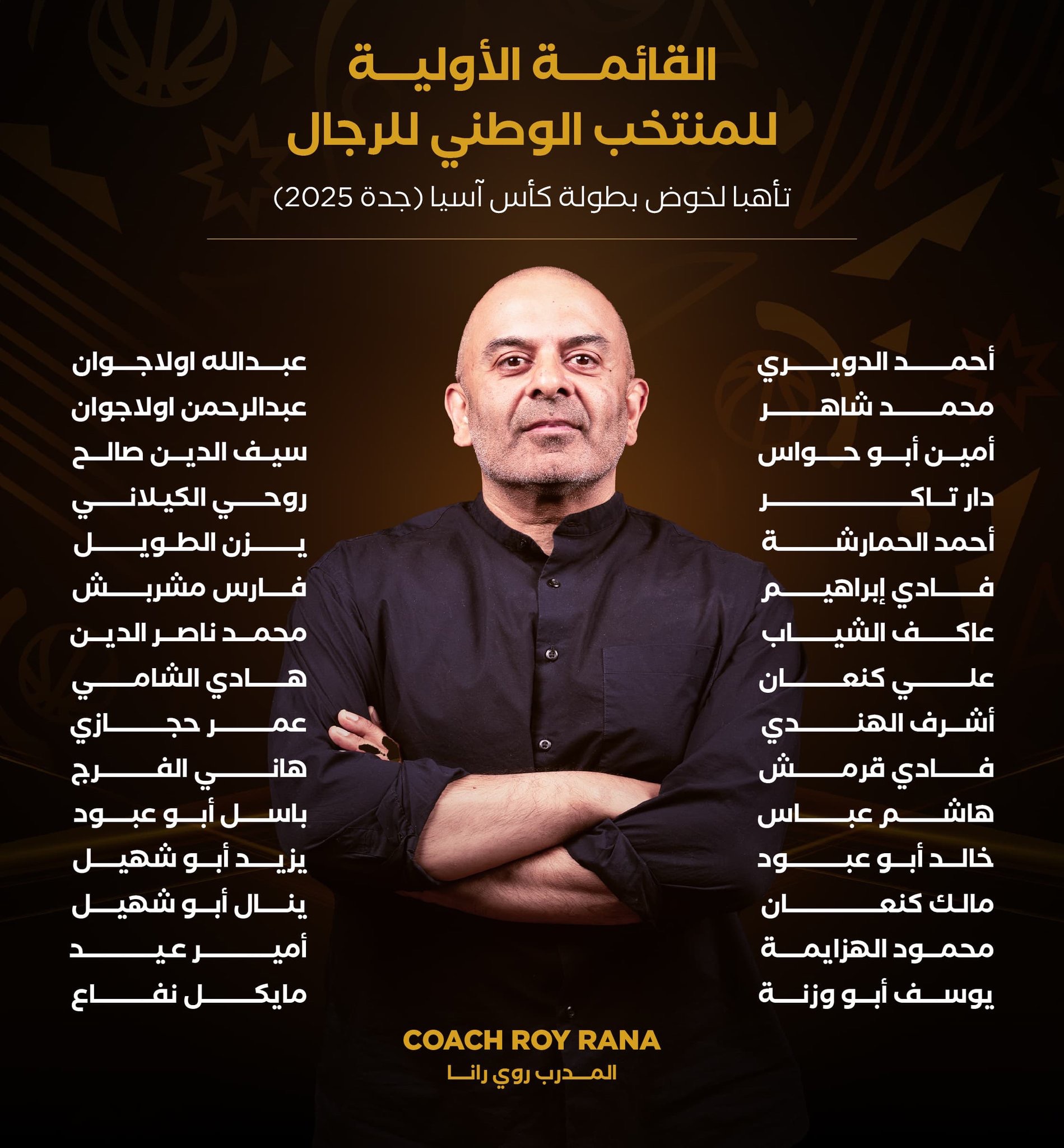الأردن يعلن قائمة الـ30 لاعباً استعداداً لكأس آسيا 2025 لكرة السلة