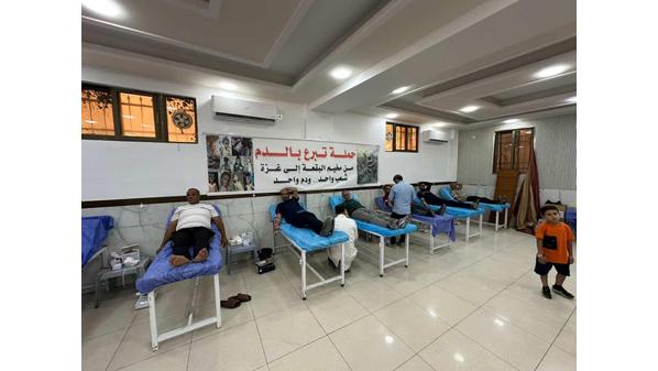حملة تبرع بالدم في البقعة وعين الباشا دعمًا لأهالي غزة