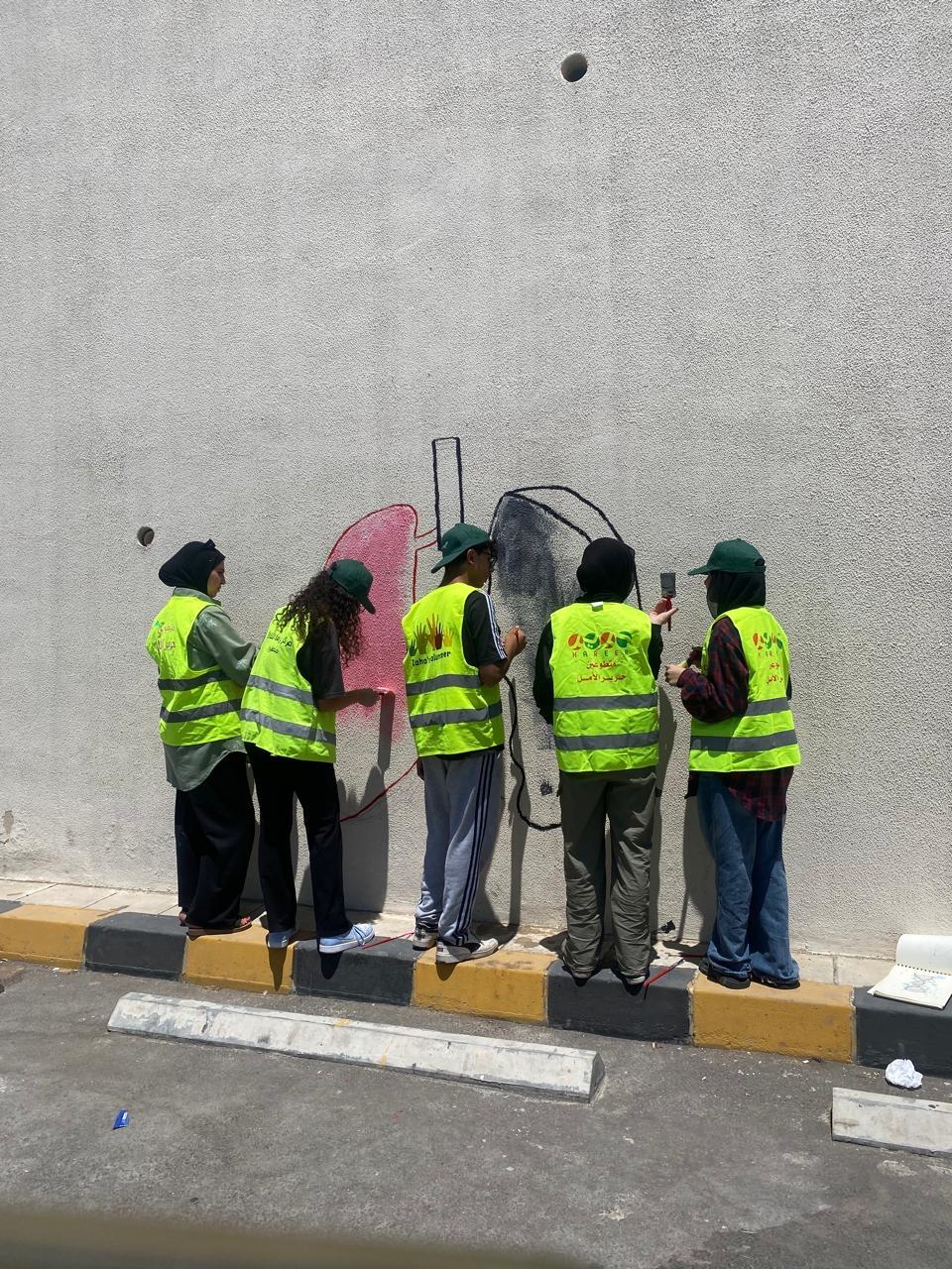 حرير تُكمل جدارية مستشفى الإسعاف والطوارئ ضمن حملة "لون بلدك" في مستشفيات البشير