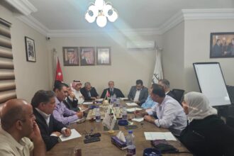 جانب من اجتماع المكتب السياسي لحزب الاتحاد الوطني الأردني الذي عقد اليوم، حيث جرى بحث عدة ملفات مهمة على الساحة الوطنية