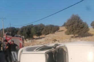 عاجل | انقلاب مركبة على طريق إربد