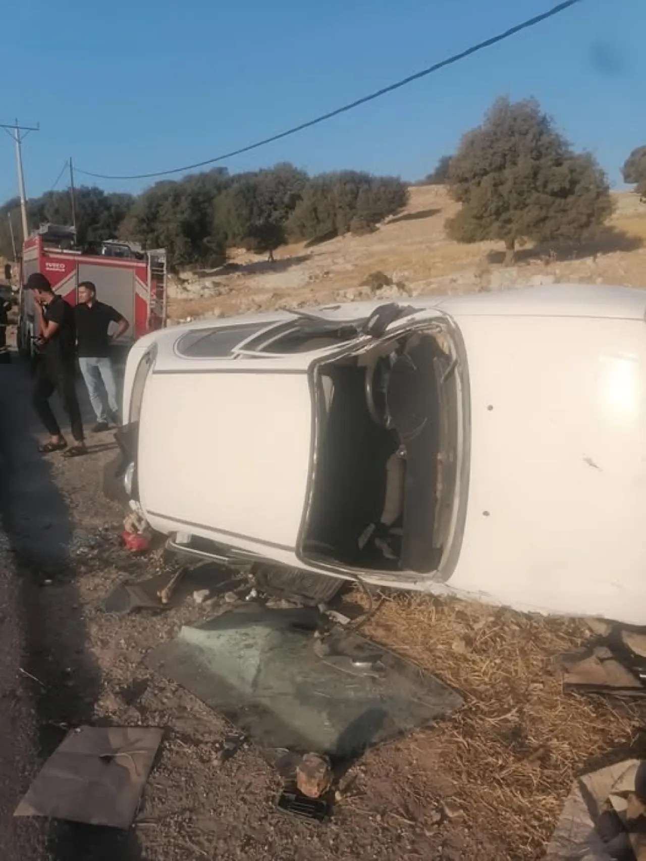 عاجل | انقلاب مركبة على طريق إربد