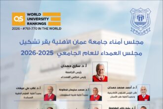 مجلس أمناء عمان الأهلية يُقِرّ تشكيل مجلس العمداء للعام الجامعي 2025 - 2026