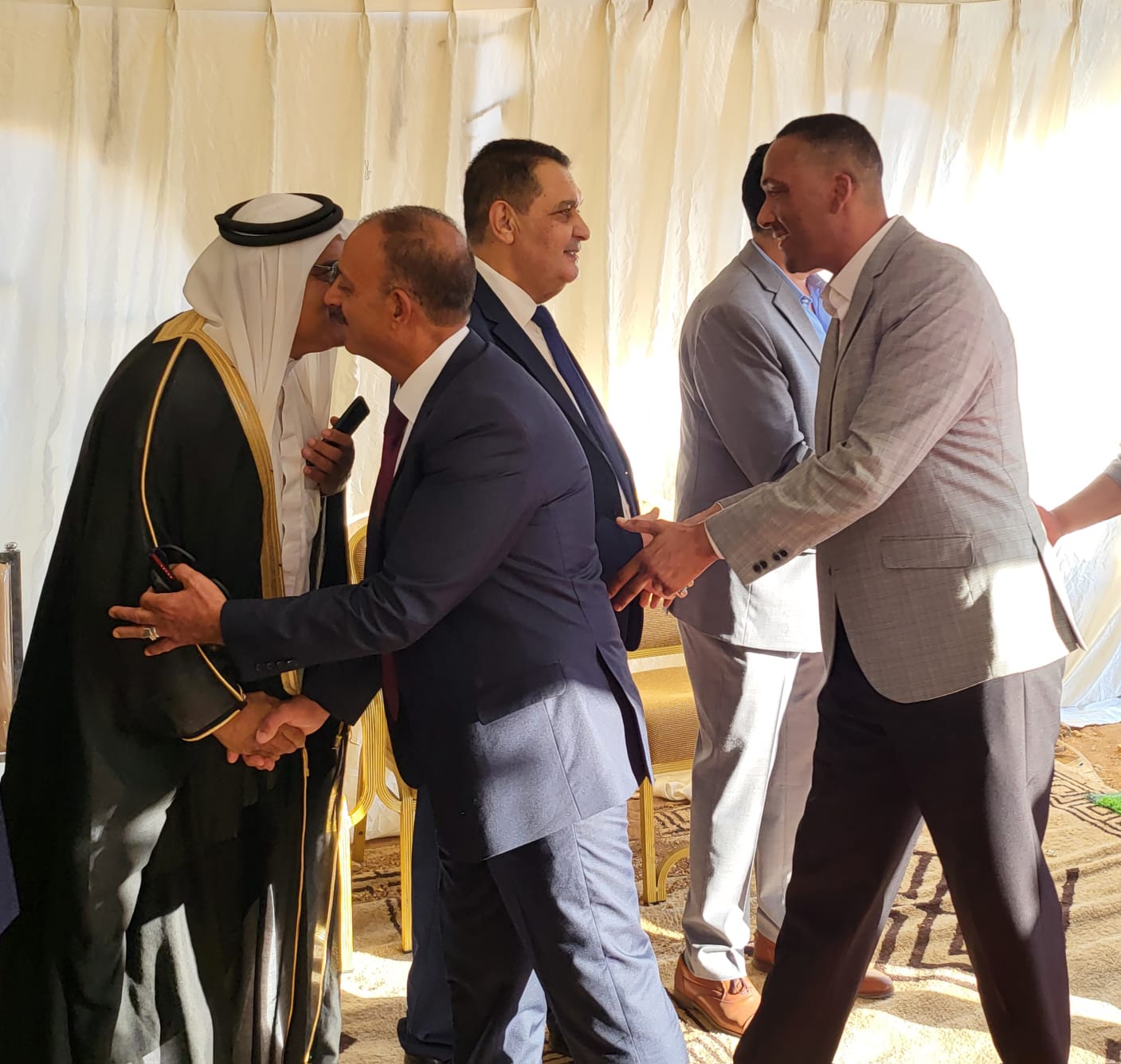 جاهة المهندس محمد عيد الحشايشة ، سعادةابوكف طلب و الشيخ الحويان أعطى