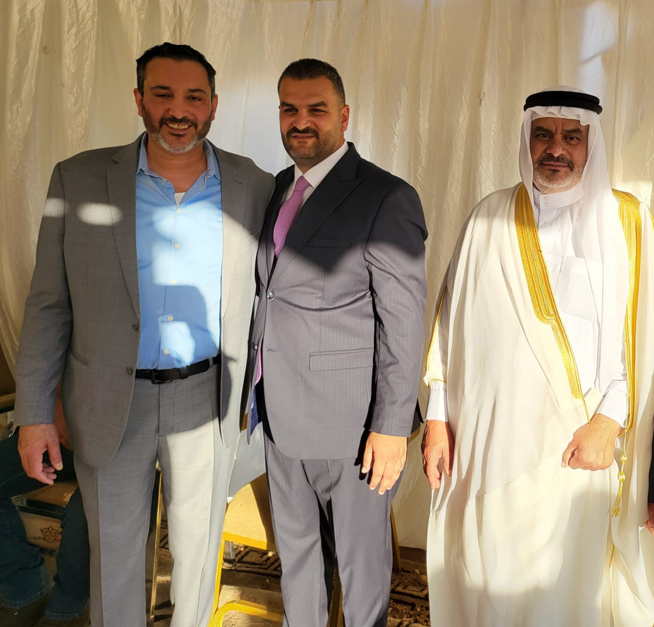 جاهة المهندس محمد عيد الحشايشة ، سعادةابوكف طلب و الشيخ الحويان أعطى