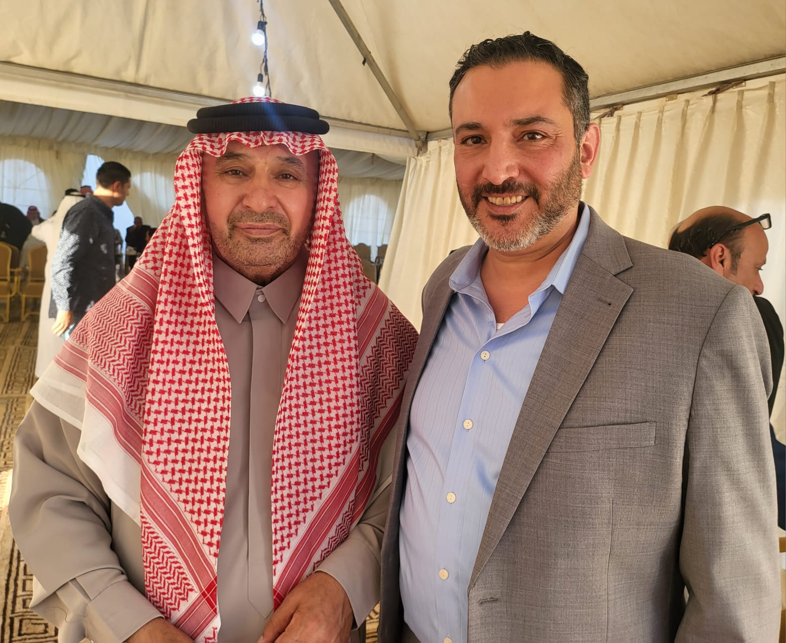 جاهة المهندس محمد عيد الحشايشة ، سعادةابوكف طلب و الشيخ الحويان أعطى