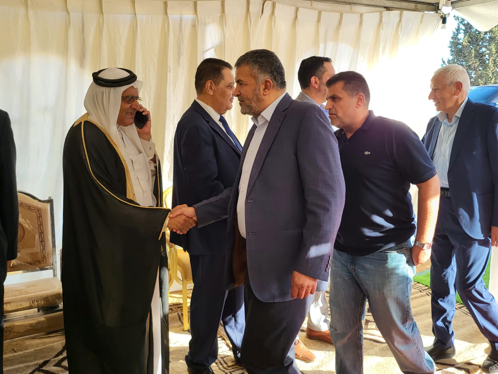 جاهة المهندس محمد عيد الحشايشة ، سعادةابوكف طلب و الشيخ الحويان أعطى