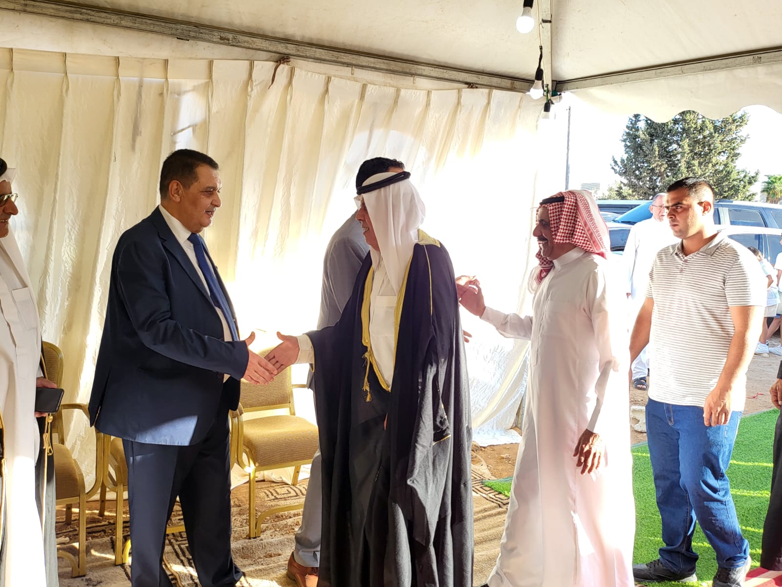 جاهة المهندس محمد عيد الحشايشة ، سعادةابوكف طلب و الشيخ الحويان أعطى