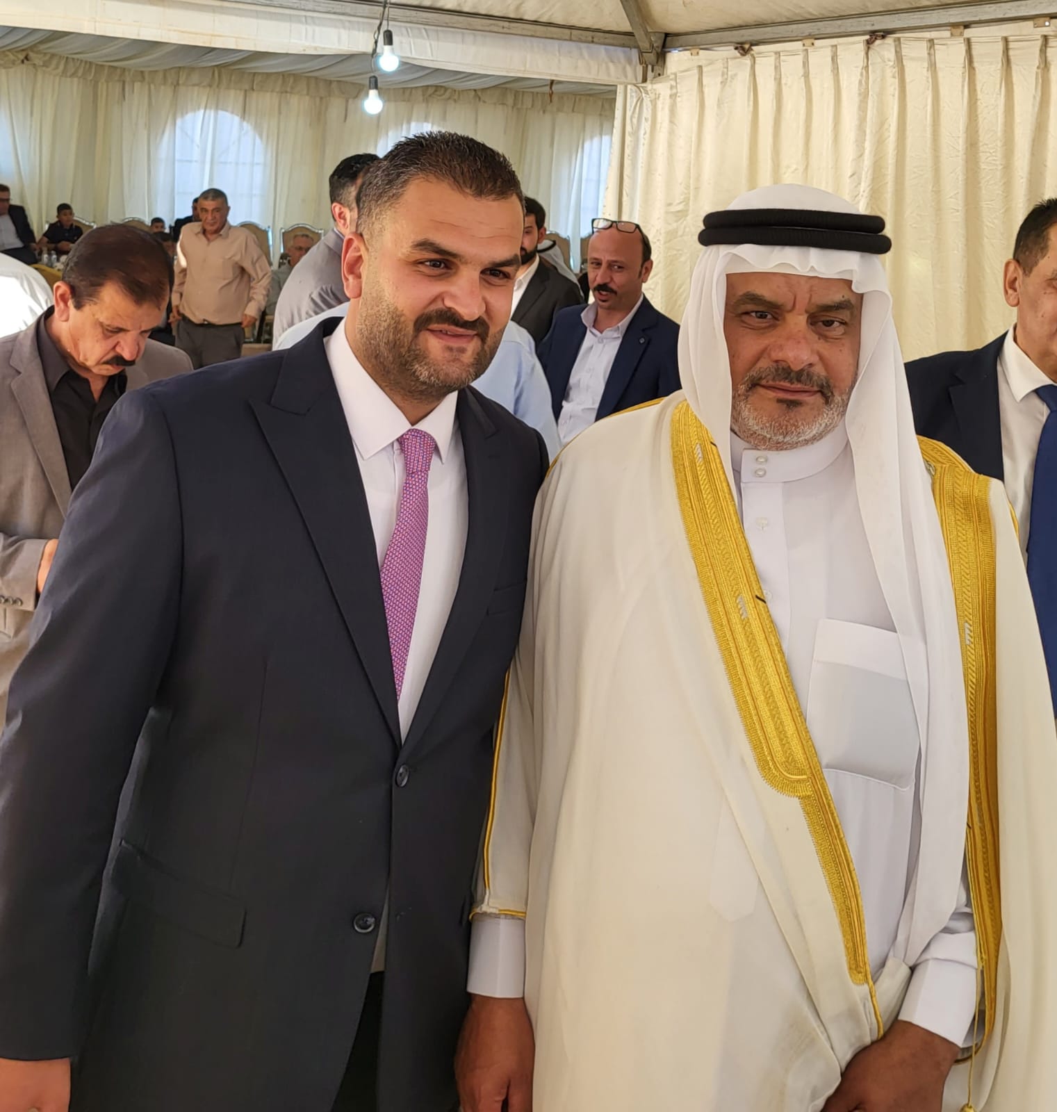جاهة المهندس محمد عيد الحشايشة ، سعادةابوكف طلب و الشيخ الحويان أعطى