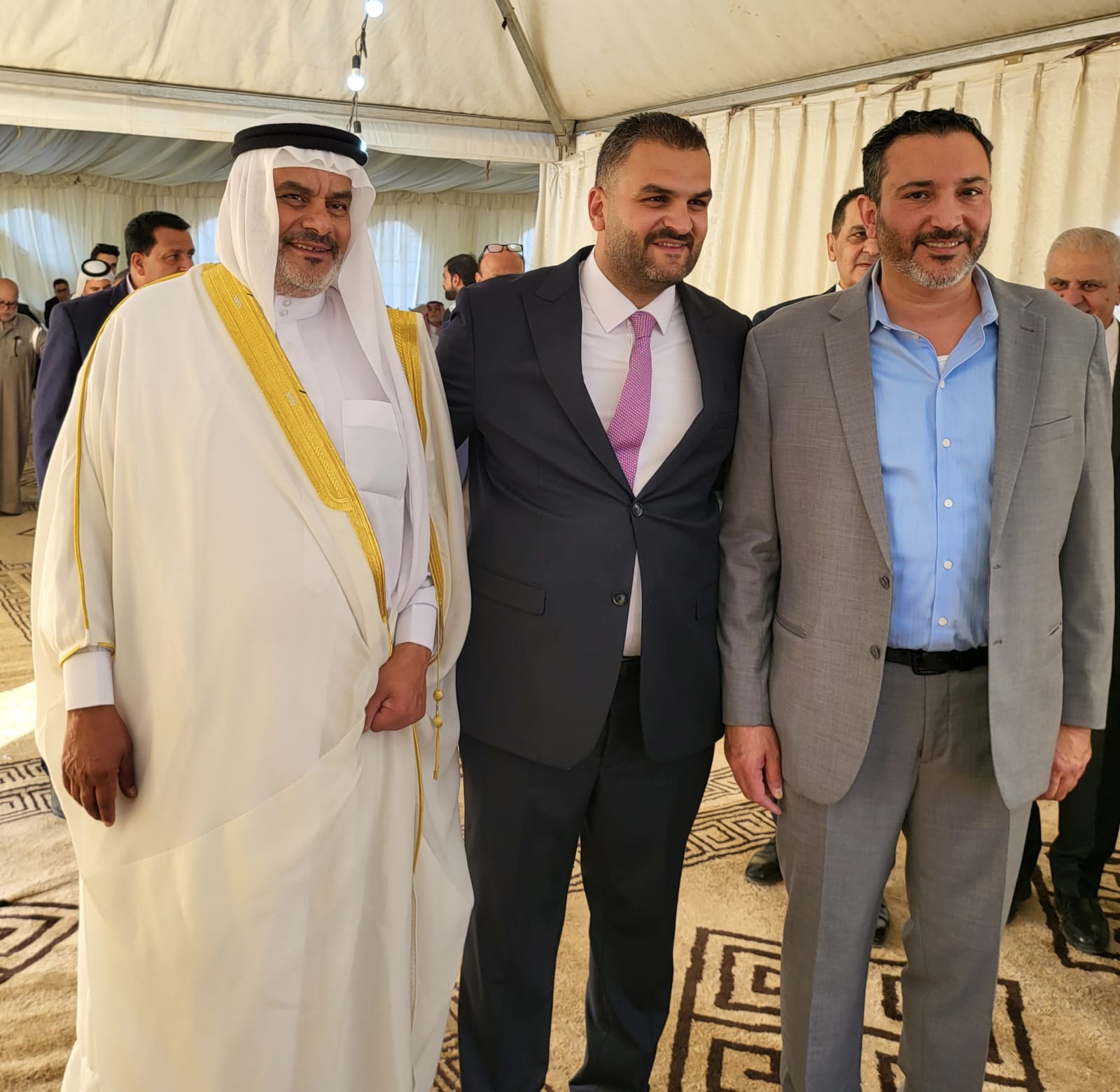 جاهة المهندس محمد عيد الحشايشة ، سعادةابوكف طلب و الشيخ الحويان أعطى