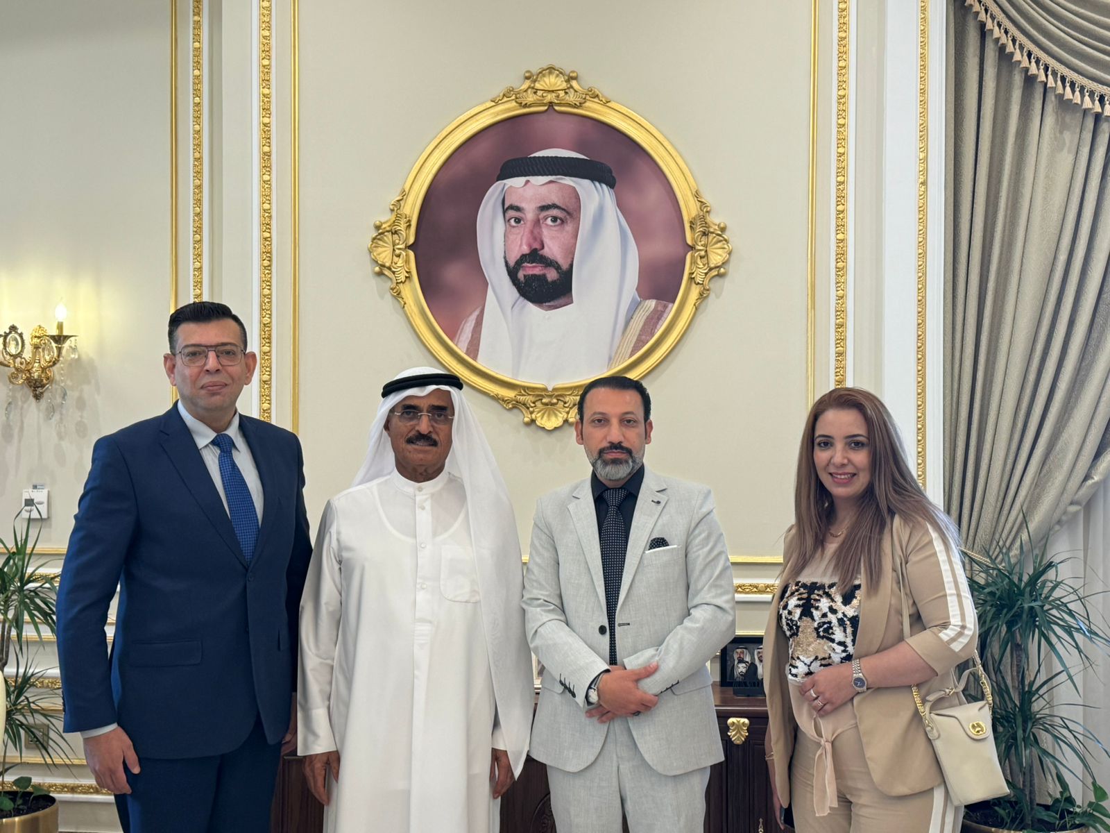 وفد الشبكة العربية للإبداع والابتكار يلتقي النعيمي لبحث سبل التعاون