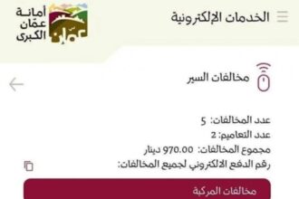 إدارة السير توضح حقيقة مخالفة المركبة بقيمة 880 دينارًا