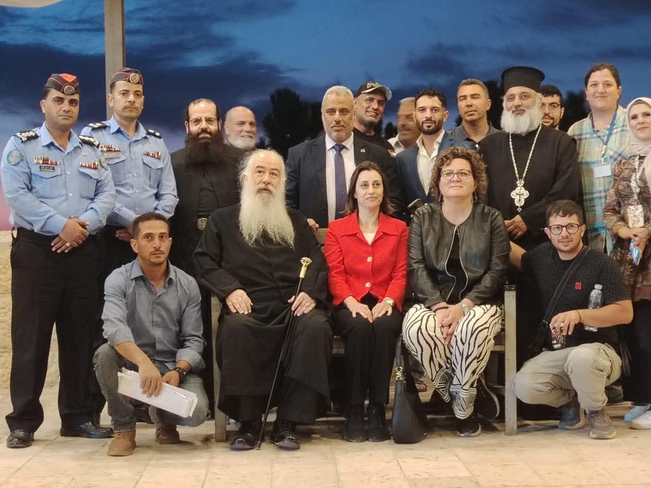 مدير آثار الأردن والسفيرة اليونانية يطلعون على أعمال الترميم في مار إلياس وقلعة عجلون