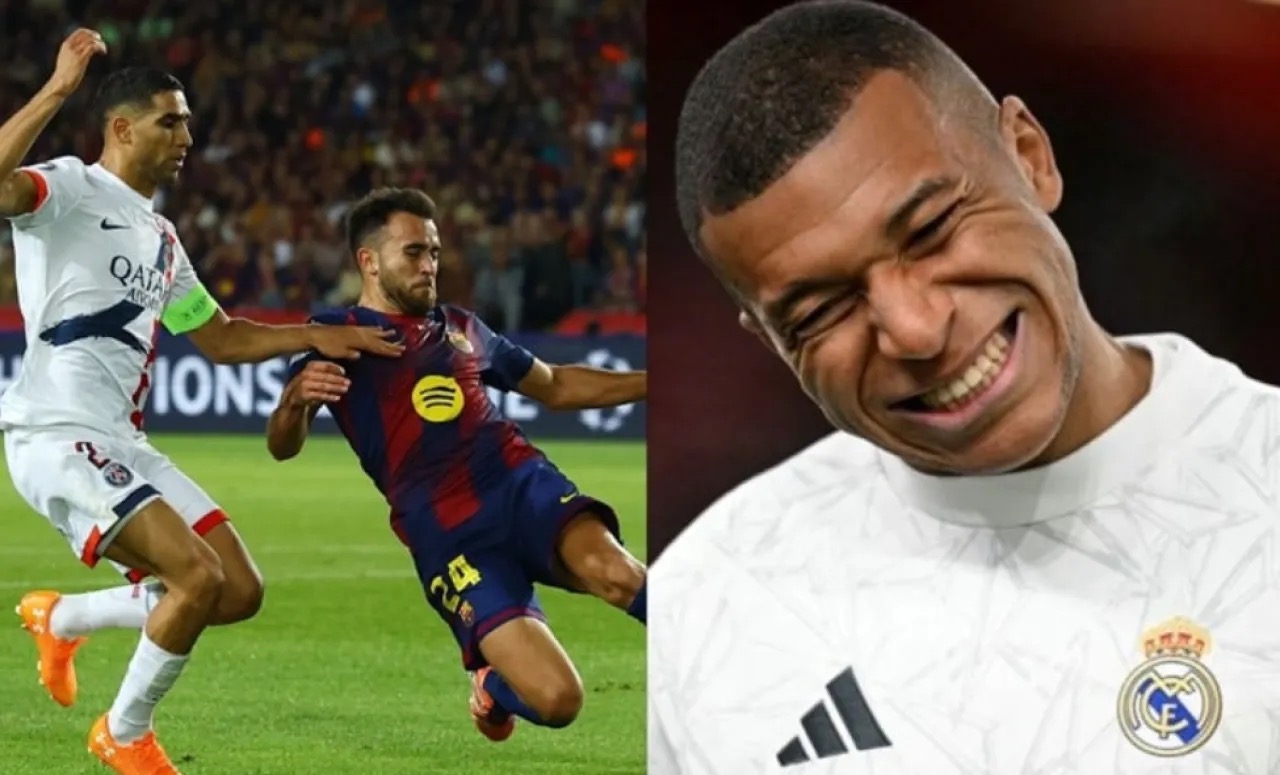 مبابي يشيد بتألق حكيمي بعد فوز باريس على برشلونة