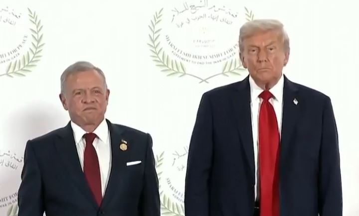 الملك يلتقي ترامب قبيل انطلاق قمة شرم الشيخ للسلام