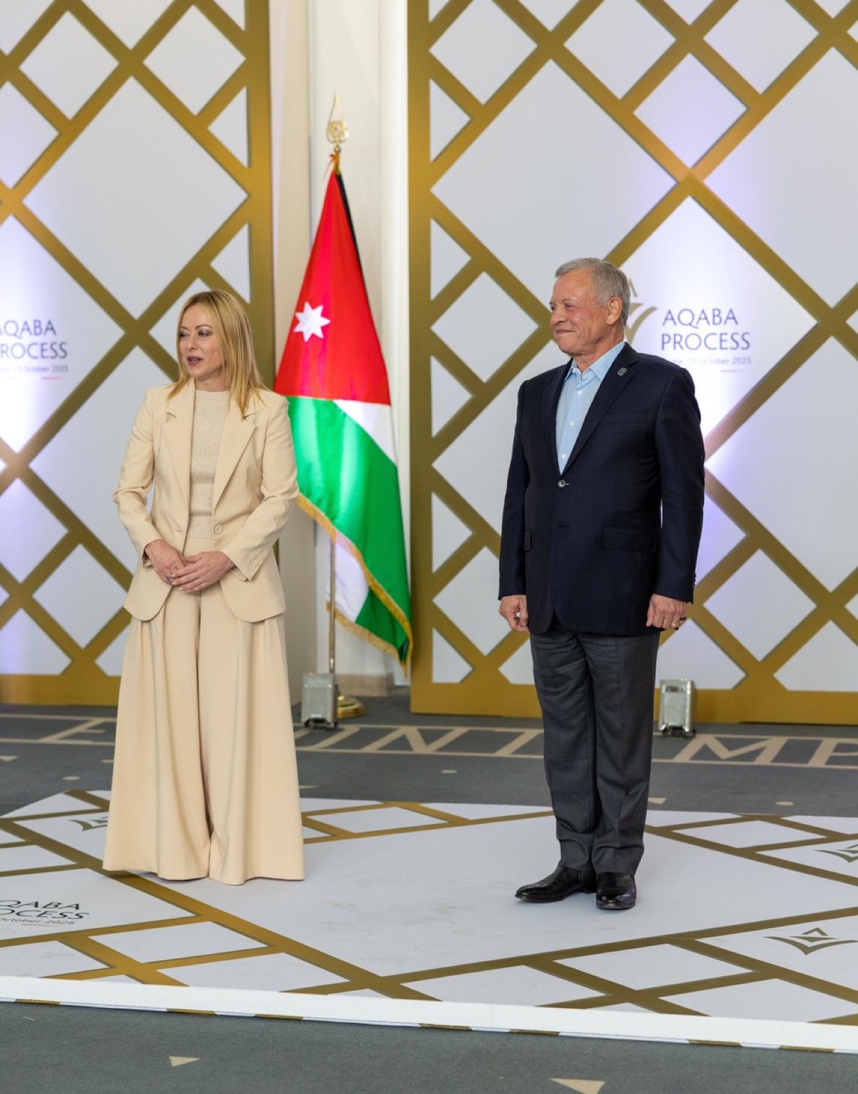 الملك وميلوني يترأسان جولة جديدة من اجتماعات العقبة
