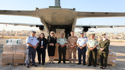 الجيش يتسلم مساعدات طبية من التشيك تمهيدا لإرسالها إلى غزة