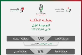 الإعلان عن مواعيد تصفيات المجموعات لبطولة "عمان عاصمة الشباب العربي 2025"