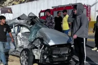 اصطدام مركبتين في ناعور نتيجة فقدان السيطرة على الطريق